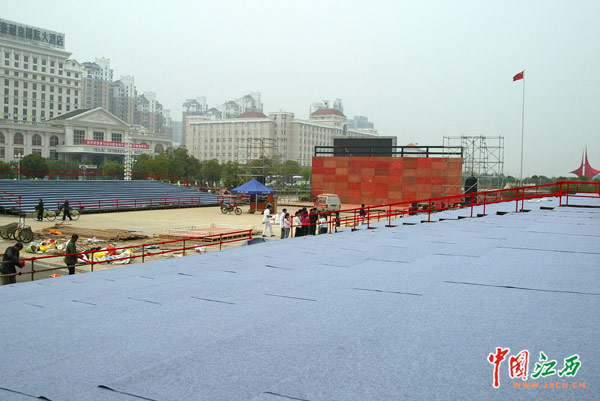 金雞百花電影節星光大道及看臺搭建近尾聲(組圖(圖1)